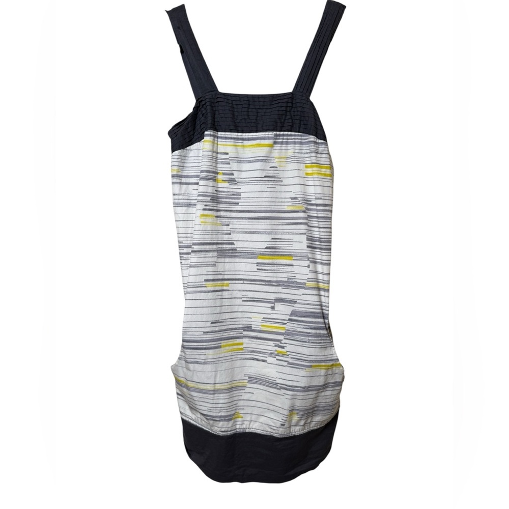 GG Collection Black and Gray Striped Dress